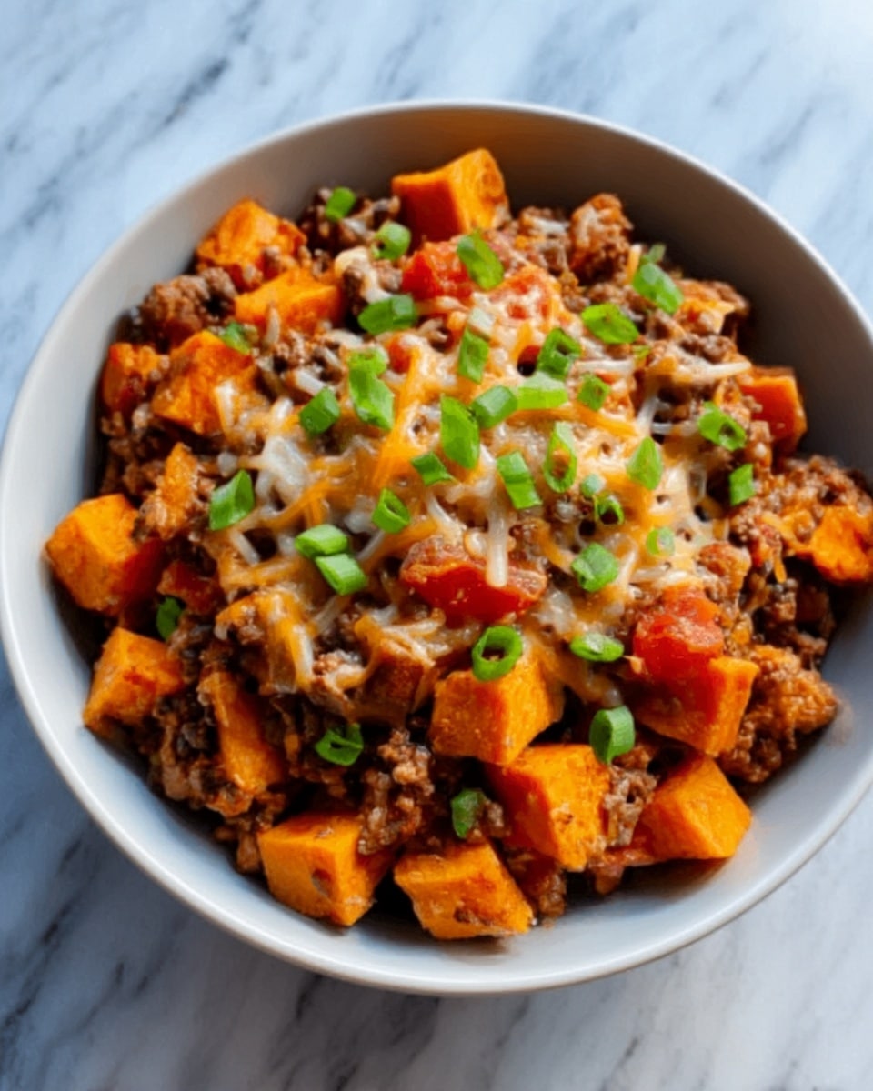 Southwest Ground Beef and Sweet Potato Skillet Recipe