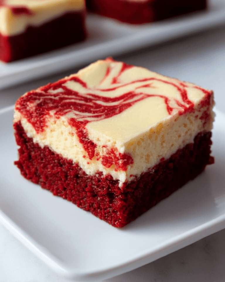 The Ultimate Fudgy Red Velvet Cheesecake Brownies with Perfect Cream Cheese Swirl Recipe
