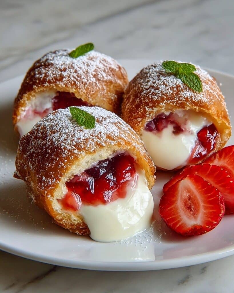 Deep Fried Strawberry Cheesecake Pies Recipe