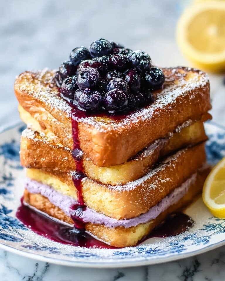 Blueberry Cheesecake Stuffed French Toast Delight Recipe