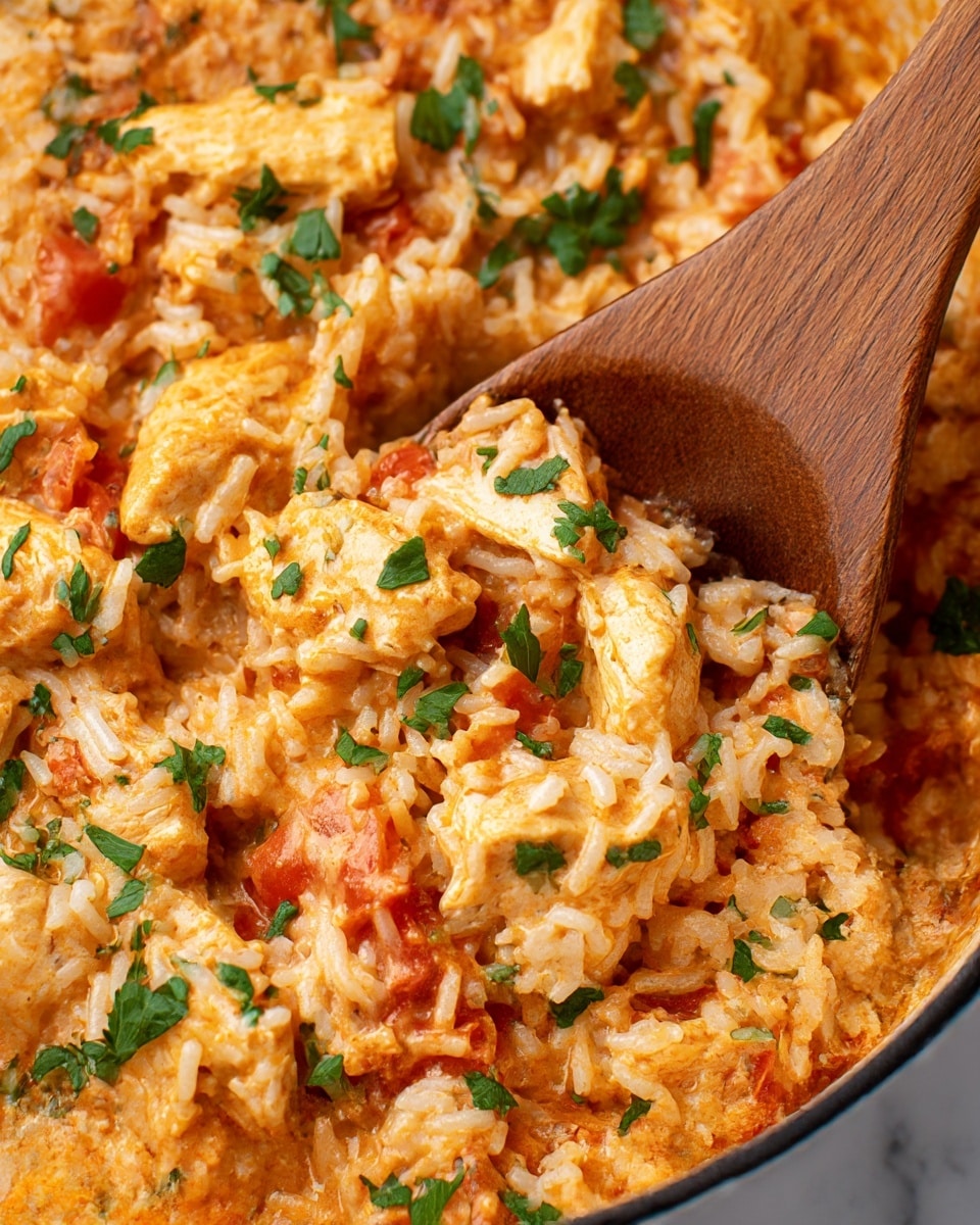 One-Pot Queso Chicken and Rice Recipe