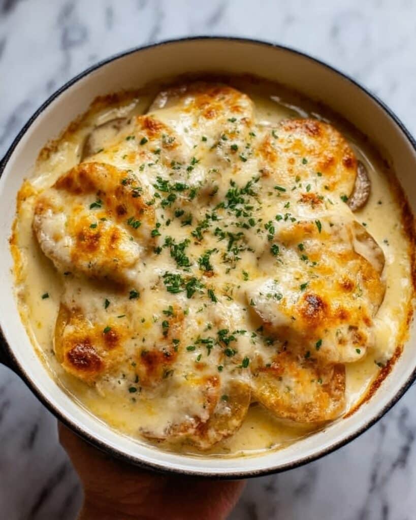 Smothered Cheesy Sour Cream Chicken Recipe