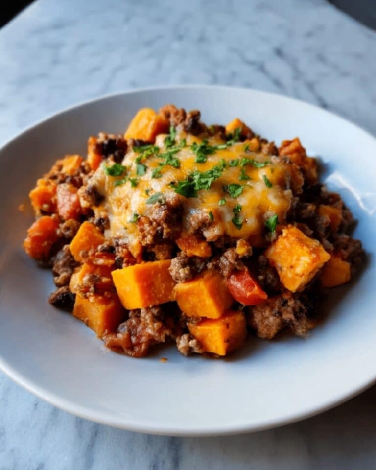 Southwest Ground Beef and Sweet Potato Skillet Recipe