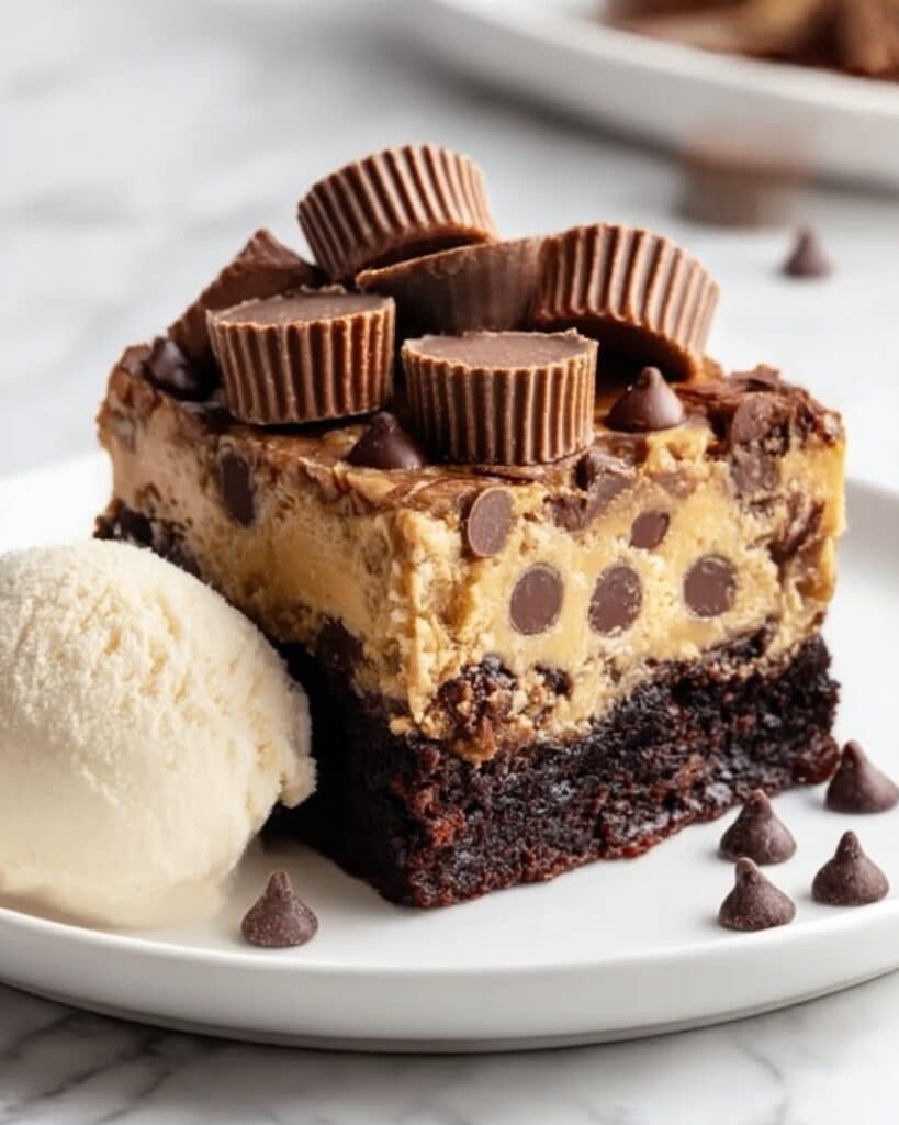 Indulgent Reese’s Chocolate Peanut Butter Cup Earthquake Cake Recipe