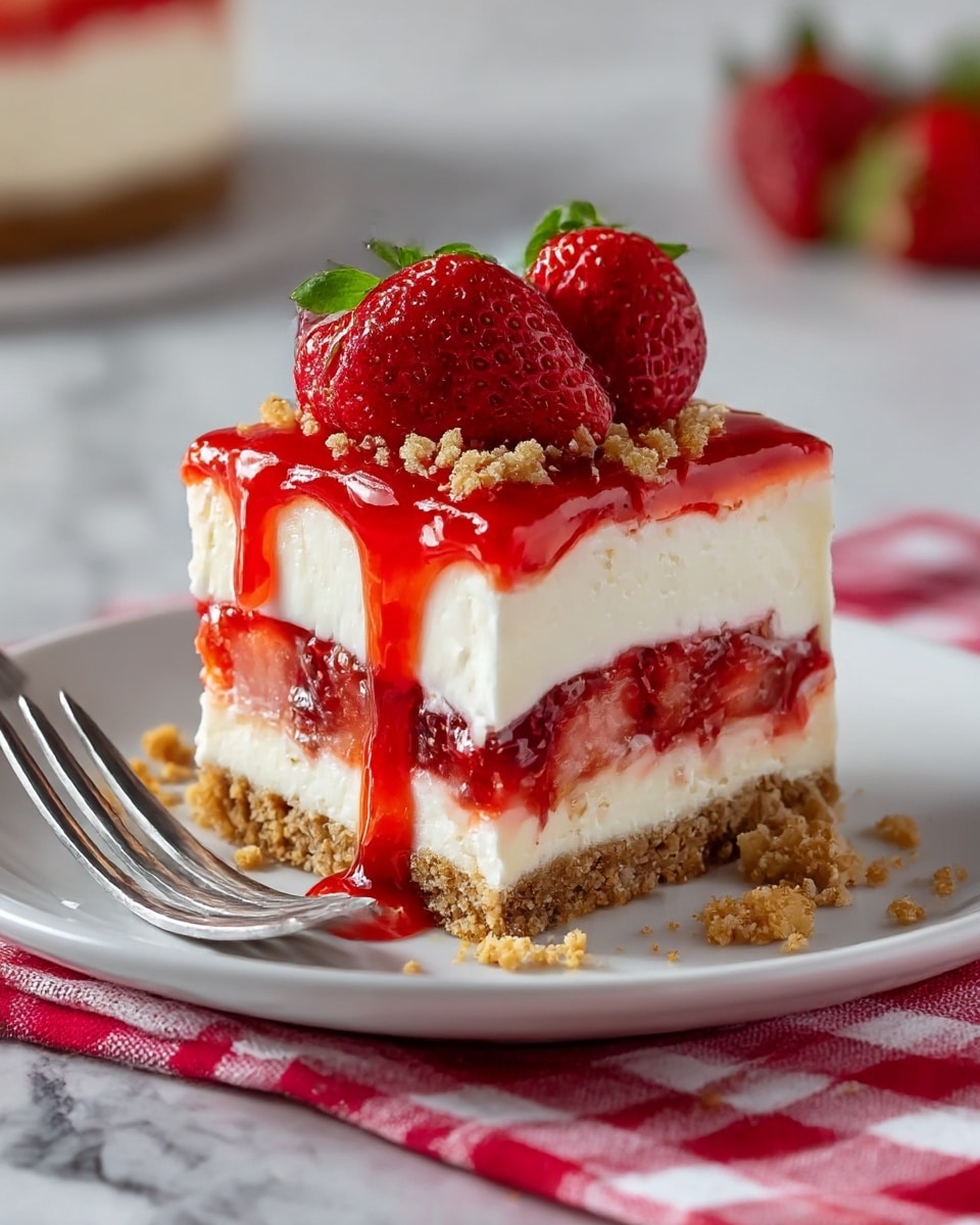 Delicious Strawberry Crunch Cheesecake Recipe