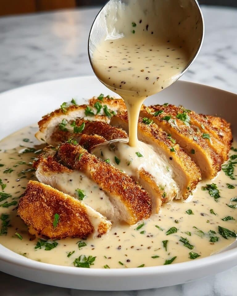 Crispy Parmesan Crusted Chicken With Creamy Garlic Sauce Recipe