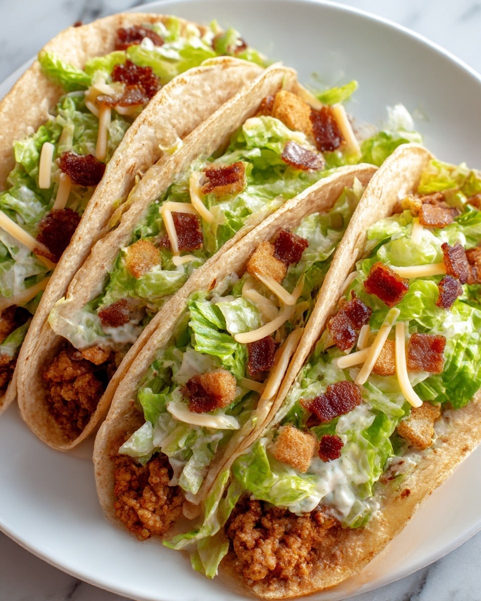 Chicken Caesar Smash Tacos Recipe