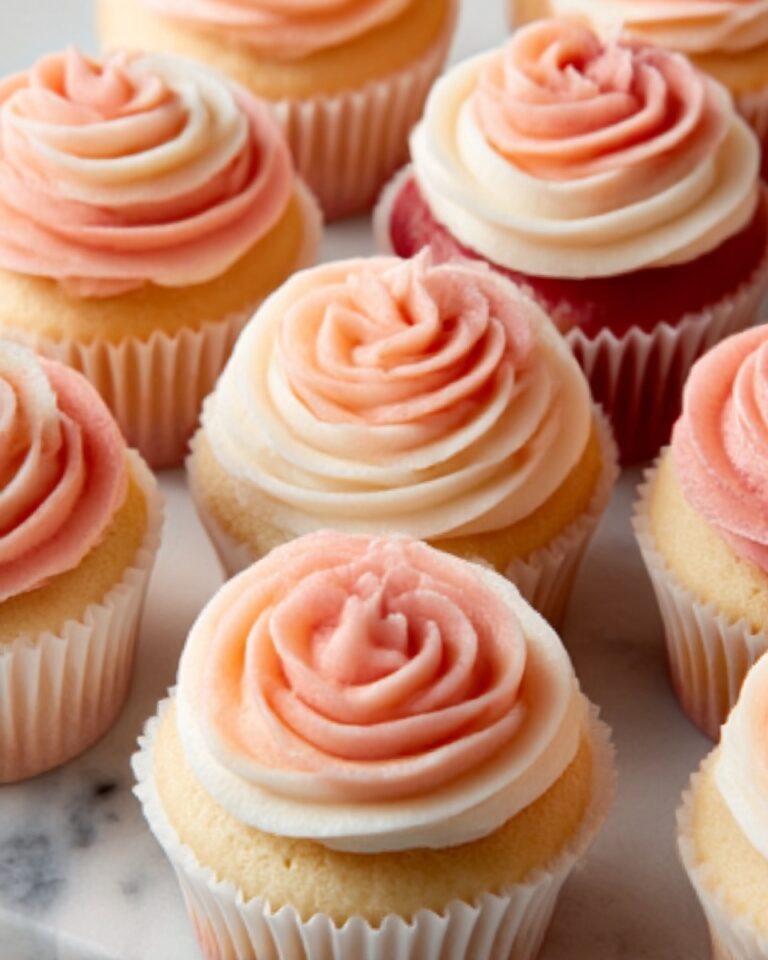 Mango Strawberry Sunset Cupcakes Recipe