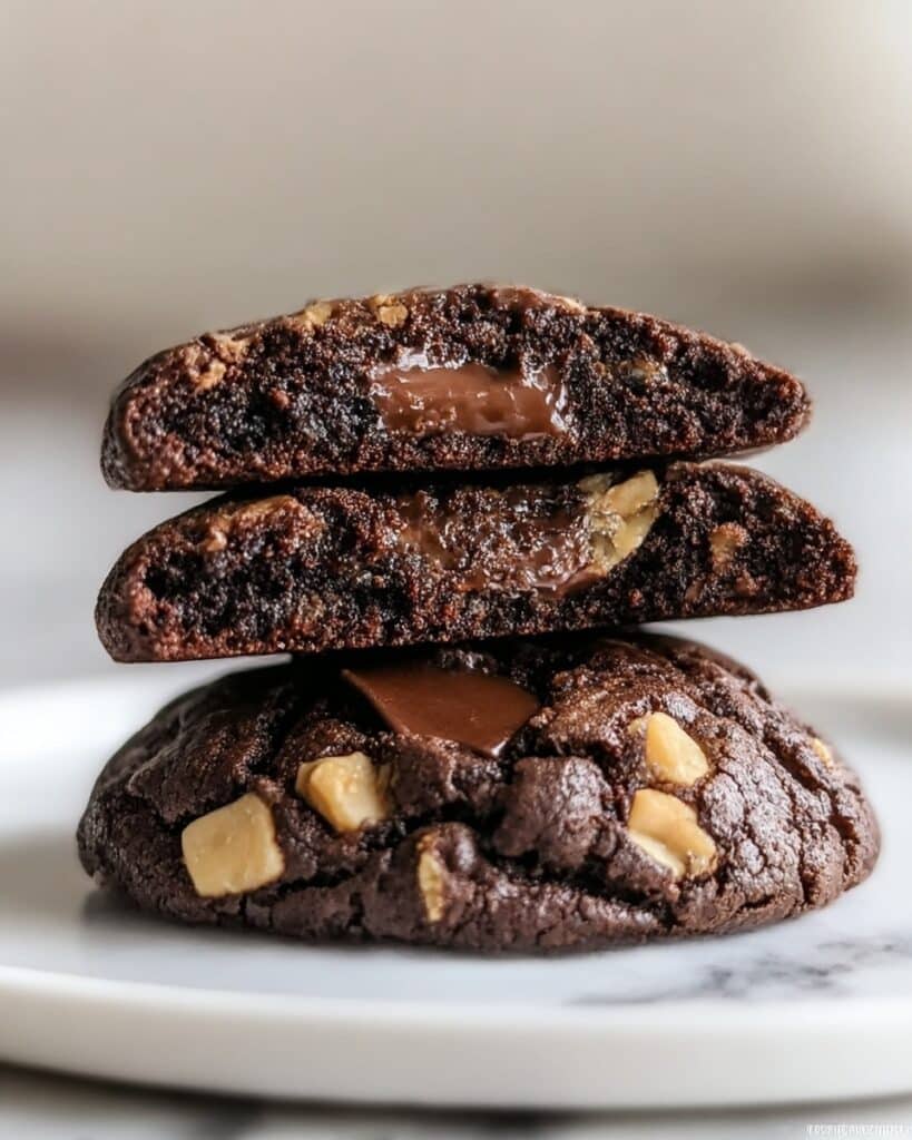 Double Dark Chocolate Peanut Butter Cup Cookies Recipe