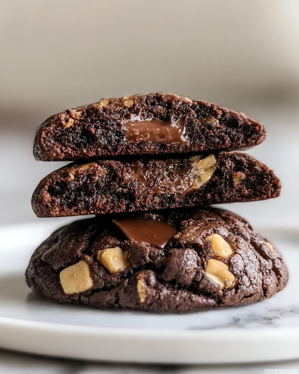 Double Dark Chocolate Peanut Butter Cup Cookies Recipe