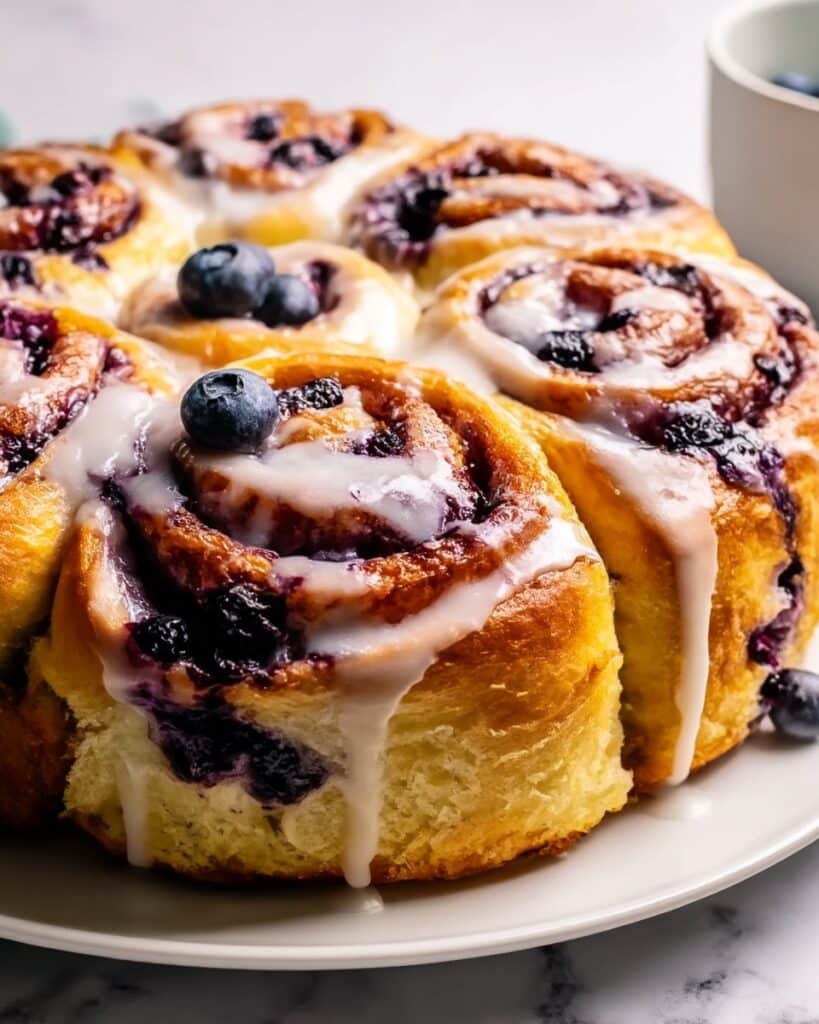 Lemon Blueberry Rolls with Lemon Glaze Recipe