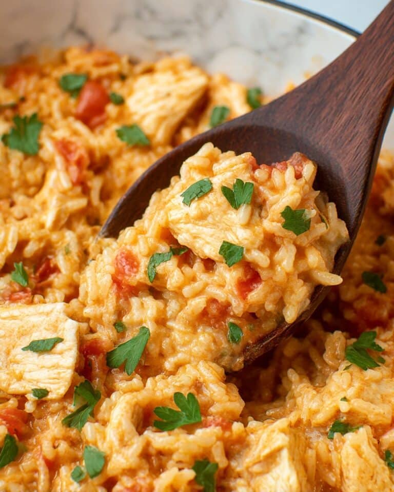 One-Pot Queso Chicken and Rice Recipe