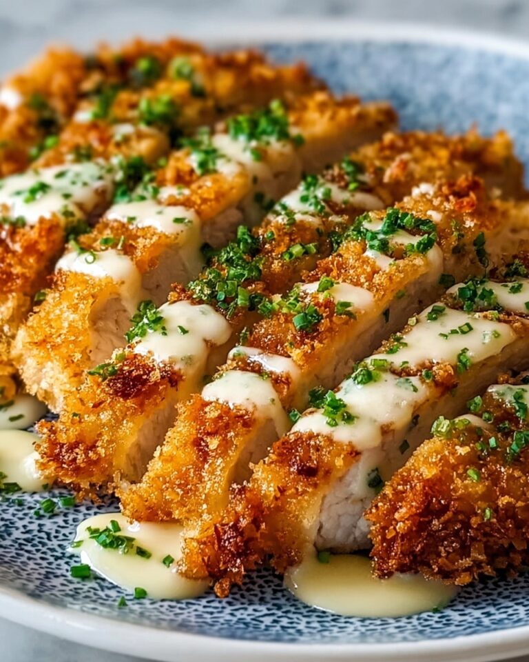 Irresistible Crispy Parmesan Chicken with Creamy Garlic Sauce Recipe