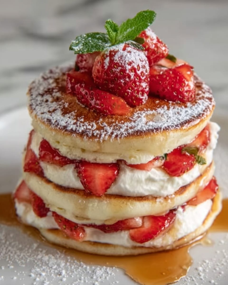 Fluffy Strawberry Cheesecake Pancakes Recipe