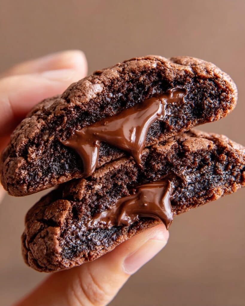 Nutella Stuffed Brownie Chunk Cookies Recipe