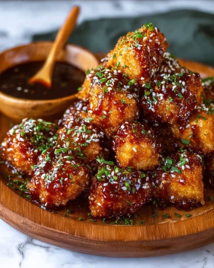 Honey Garlic Air Fryer Chicken Bites Recipe