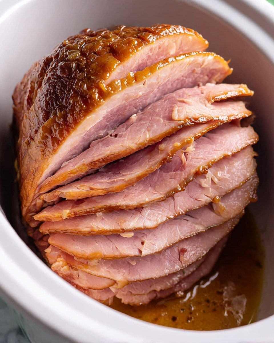 Crockpot Ham with Pineapple Brown Sugar Glaze Recipe