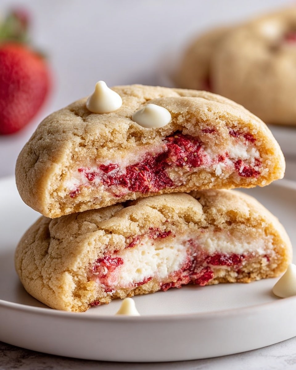 Strawberry Cheesecake Stuffed Cookies Recipe