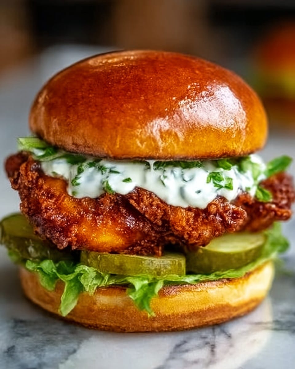 Baked Nashville Hot Chicken Sandwich with Honey Recipe