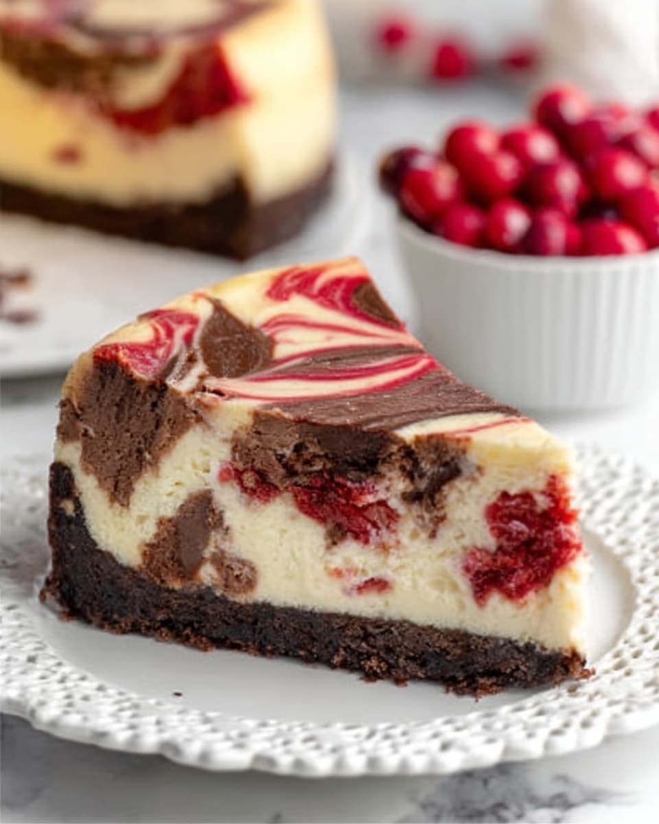 Chocolate Strawberry Swirl Cheesecake Recipe