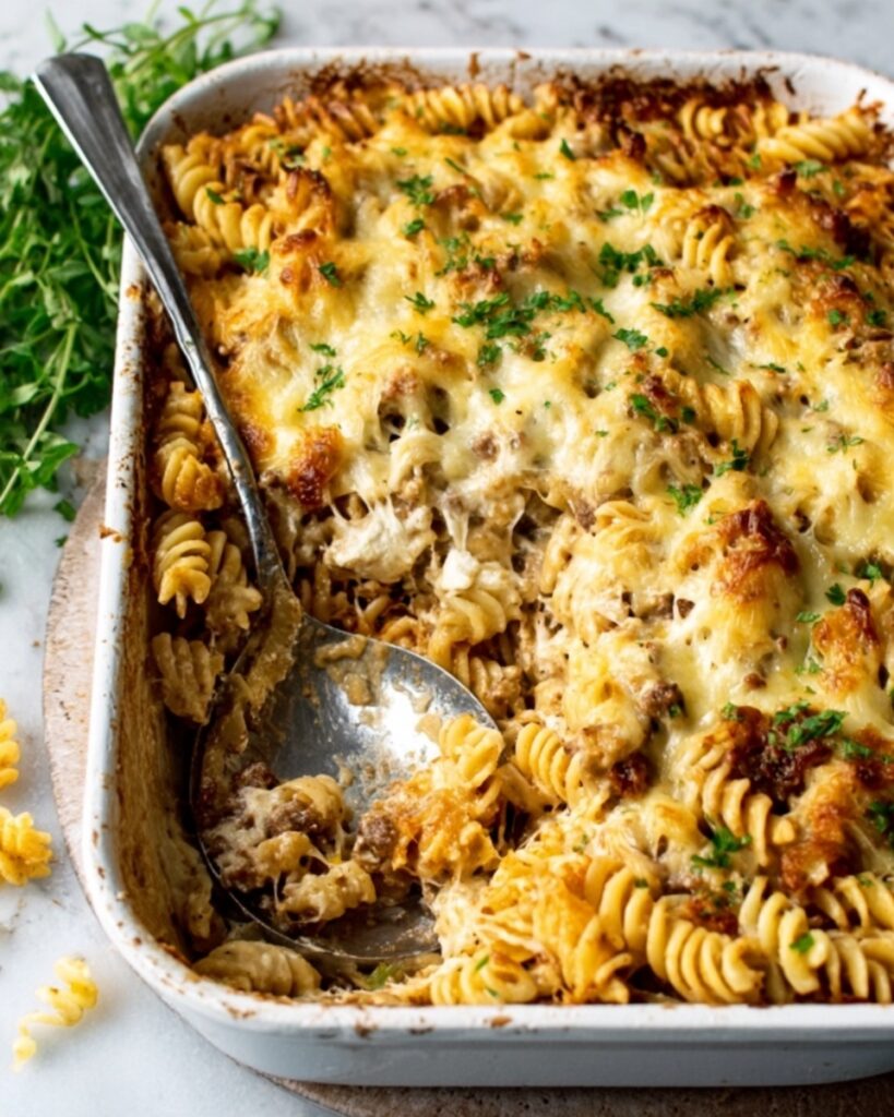 Creamy Baked Chicken Alfredo Pasta Recipe