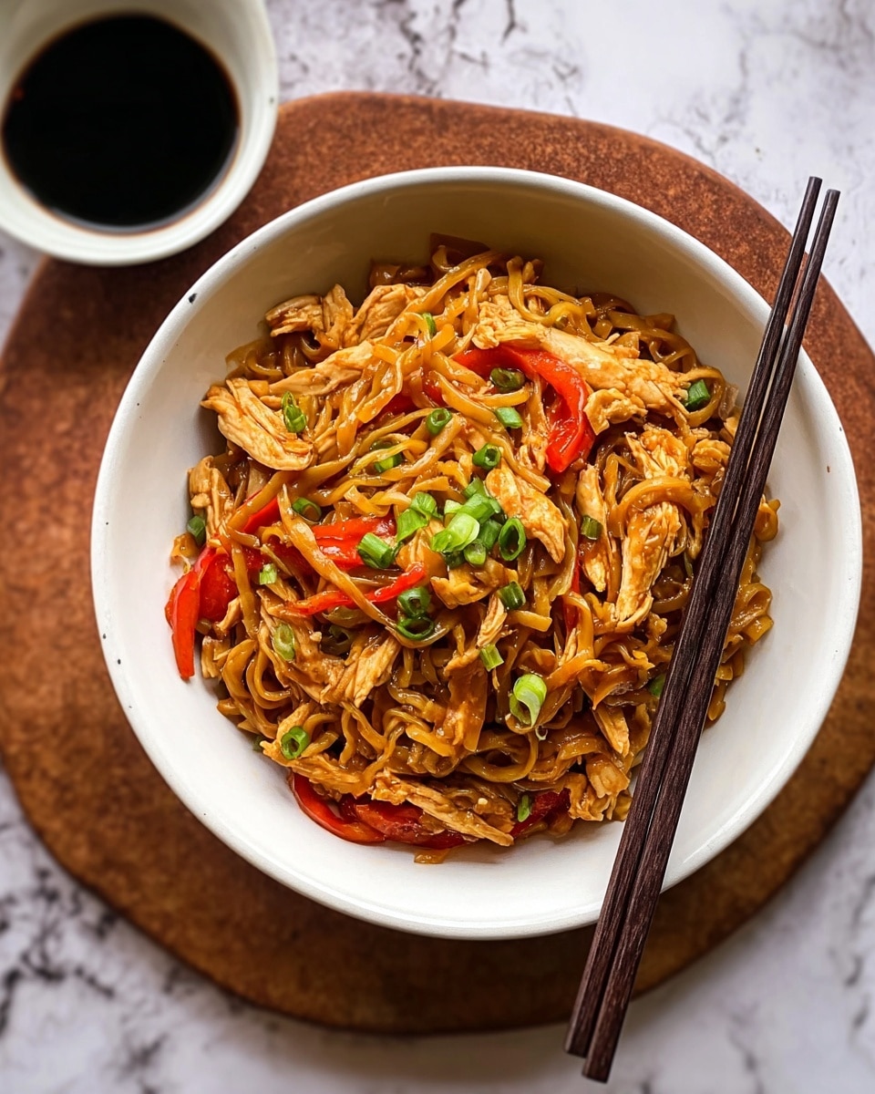 Peanut Chilli Noodles with Chicken Recipe