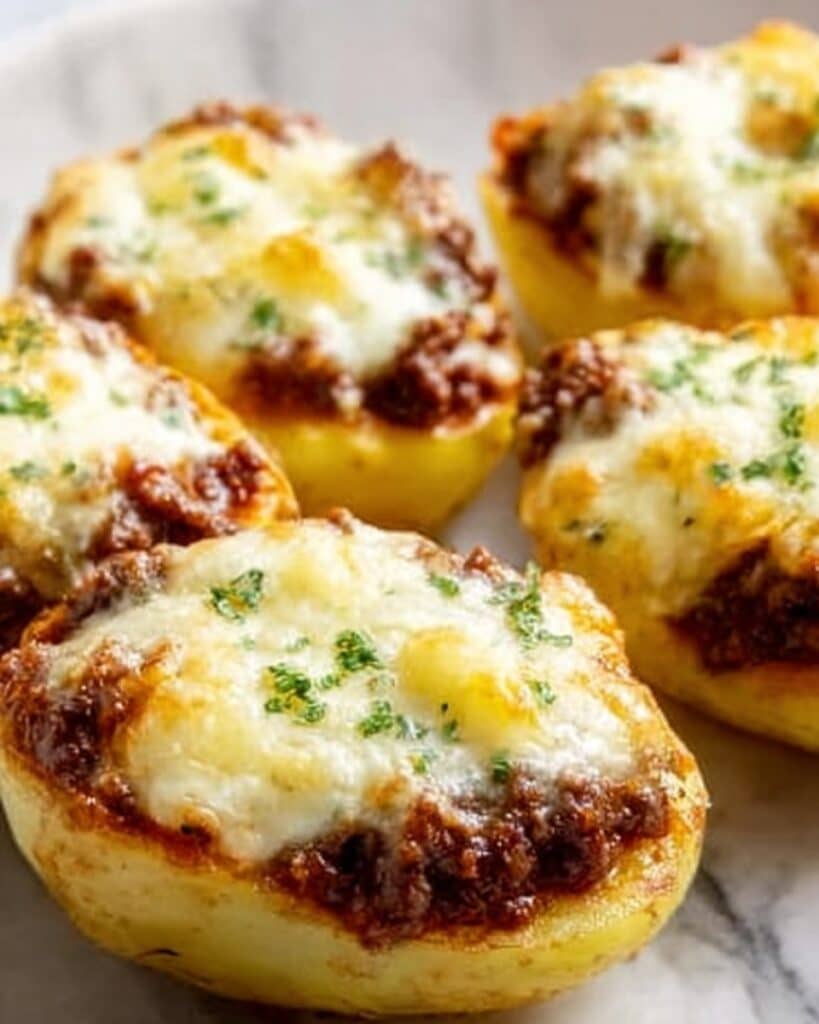 Stuffed Potato Nests with Savory Ground Beef Topping Recipe
